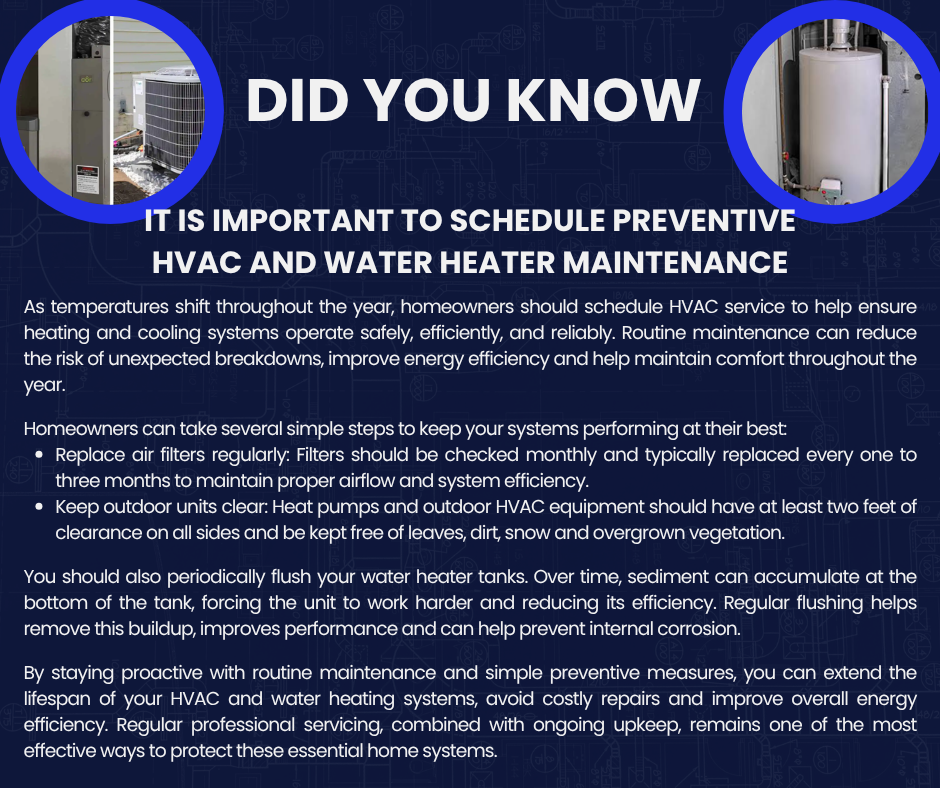 HVAC and Water Heater Maintenance